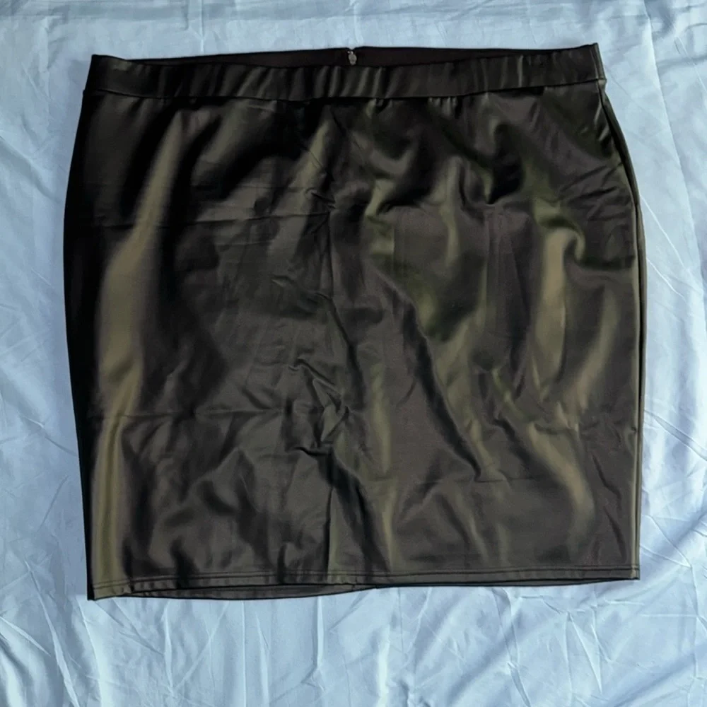 Torrid Studio Black Faux Pleather Pencil Skirt